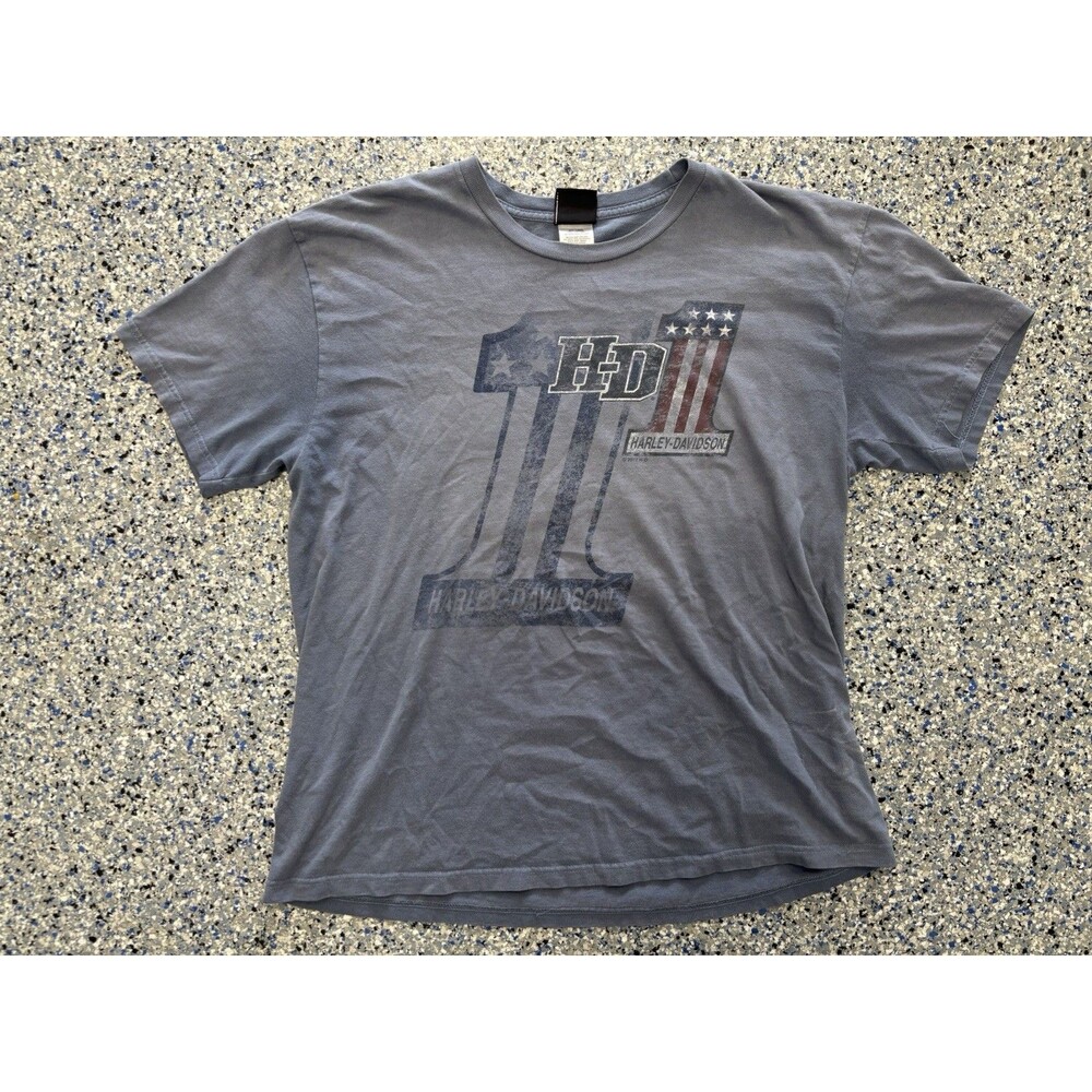 Faded Blue Harley-Davidson Short-sleeve T-shirt Size XL